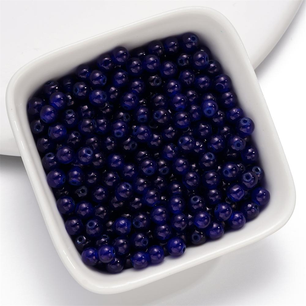 50-200pcs 4mm Imitation Jade Round Glass Beads Bracelets Loose Beads Jewelry Accessories For DIY Necklace Anklet Jewelry Making