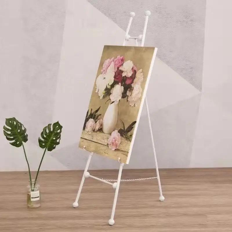 Luxury Nordic Wedding Welcome Photo Display Stand - Metal Easel Frame, Floor Standing.