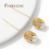 18K Gold Plated Brass with Zircon Spacers Bead Caps For Jewelry Making,Flower Bead End Caps DIY Necklace Bracelets Accessories