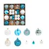 42pcs Christmas Tree Ornament Plastic Ball Decorations For DIY Crafts And Painted Designed Boxes Pendant