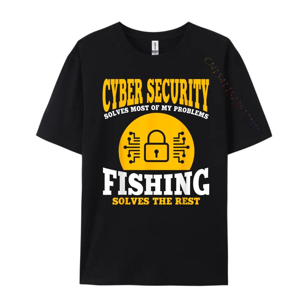 Funny Cyber Security Fisherman Outfit Computer Science Street Wear T Shirt Funny T Shirts Halloween