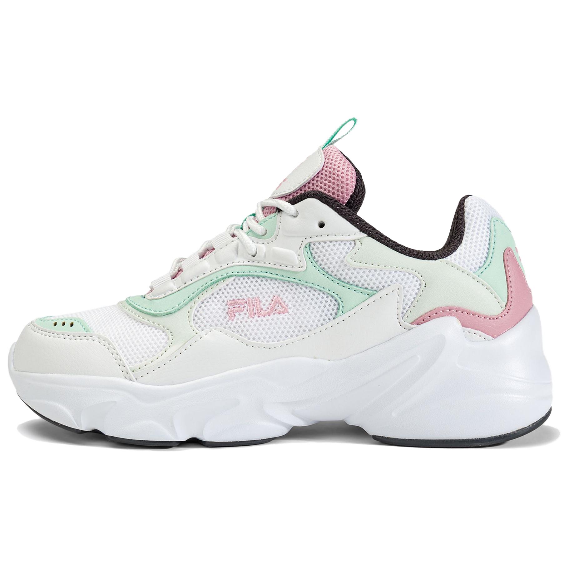 FILA Collene Comfortable Versatile Dad Shoes Women sneaker Pink Green White FFW0046-13318 38