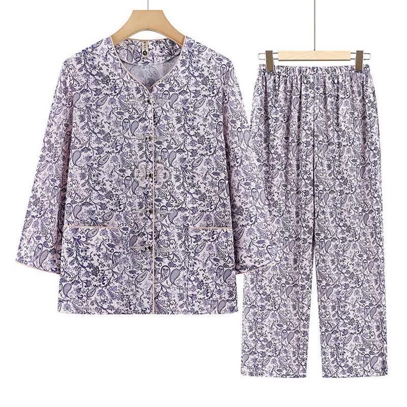 YUZHAOLIN Elderly Women's Summer Homewear Set