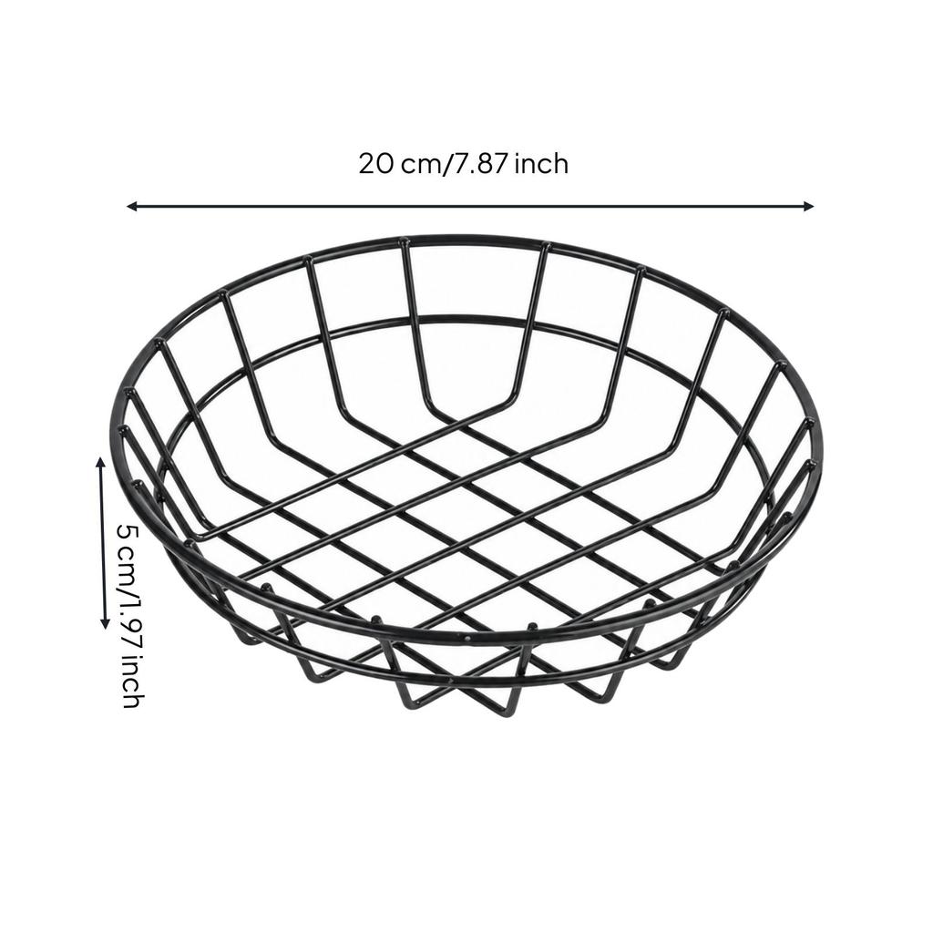 Metal Wire Serving Basket Restaurant-Style Ventilated with Raised