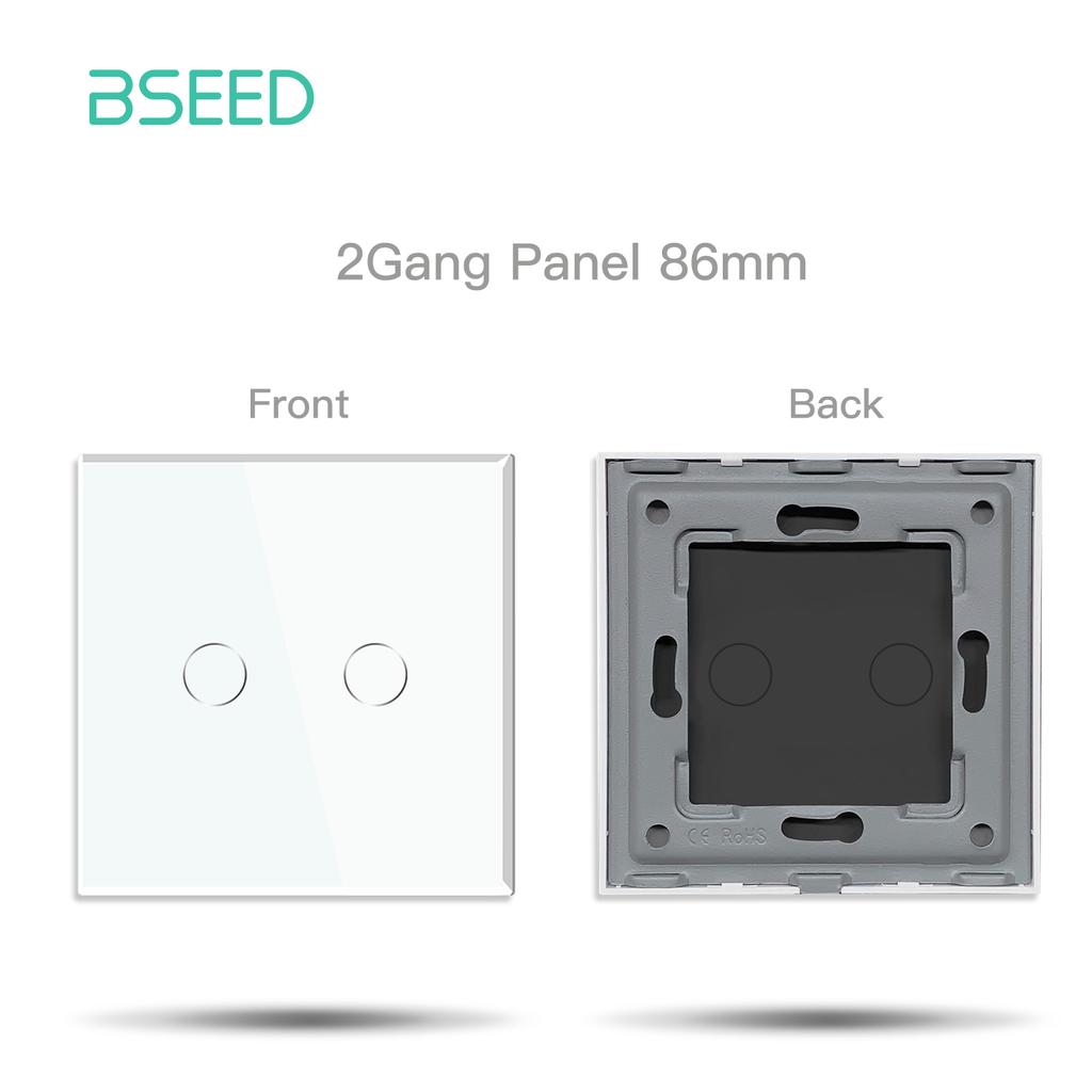 BSEED Zigbee 1/2/3Gang Smart Touch Switches Normal French Wall Sockets Type-c USB Function Parts Glass Panels DIY Combination