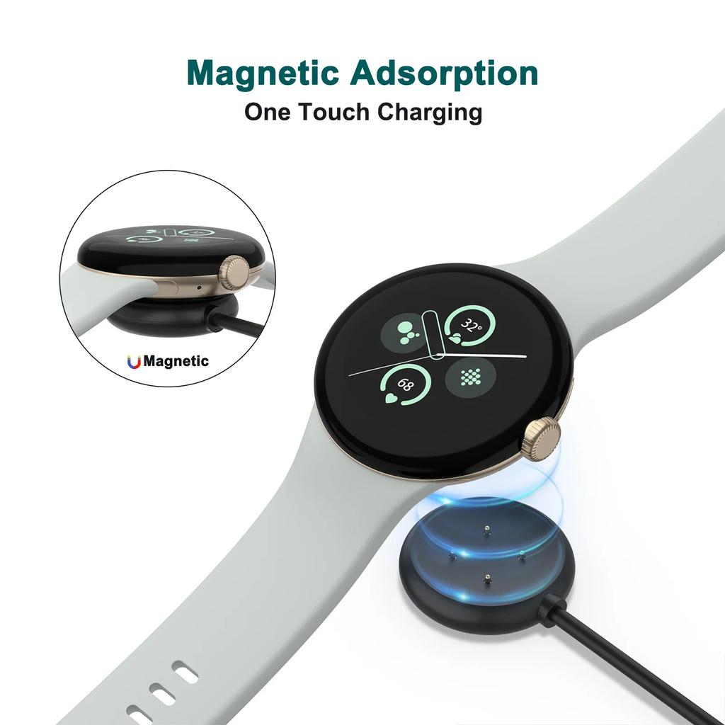 Magnetic Charging Cable For Google Pixel Watch 2 Smartwatch 1M USB Type C Charger Cord Adapter Dock For Google Pixel Watch 2