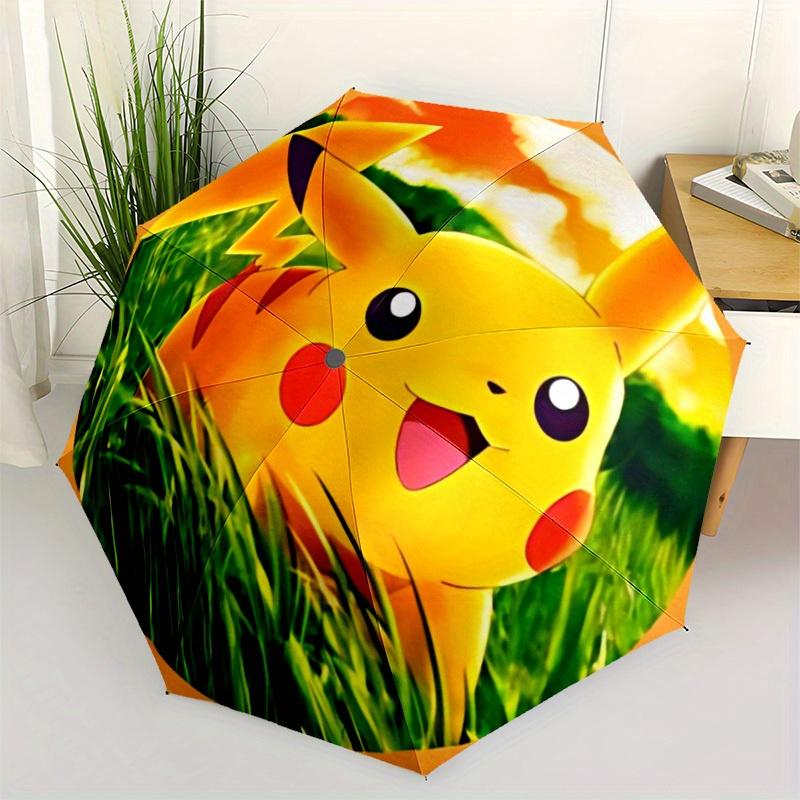 1pc Pikachu, Pokémon Automatic Umbrella - 8-Rib Foldable Design, Outdoor Adventures, and Family Celebrations, Durable Canopy Material Yy250827194