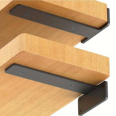 2 Stück 5 mm dicke Dreieckshalterungen aus Eisen, Wandregal-Trennwand, robustes Stützregal, rustikale industrielle Regalhalterung