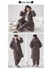 2024 Men's Quilted Winter Hooded Pajama Bathrobe - Warm, Thick Coral Fleece Outerwear