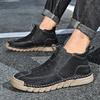 2025 popular men's shoes large size one-pedal soft-soled outdoor men's boots Martin boots Chelsea boots men's