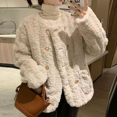 Coat for Women Cotton Plush Autumn Winter Thickened Fleece Sweatshirt Oversize Casual Coat Jacket