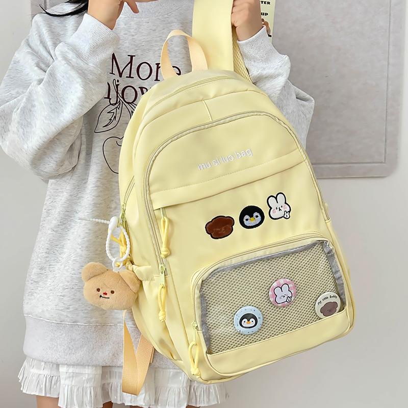 College Style Schoolbag Women Large Capacity Backpack Girls Lightweight Waterproof Backpack