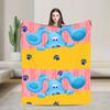 Soft Warm Blanket Airplane Travel Blue's Clues Collage Throw Blanket Cartoon Flannel Bedspread For Couch Chair Sofa Bed Sofa Bed
