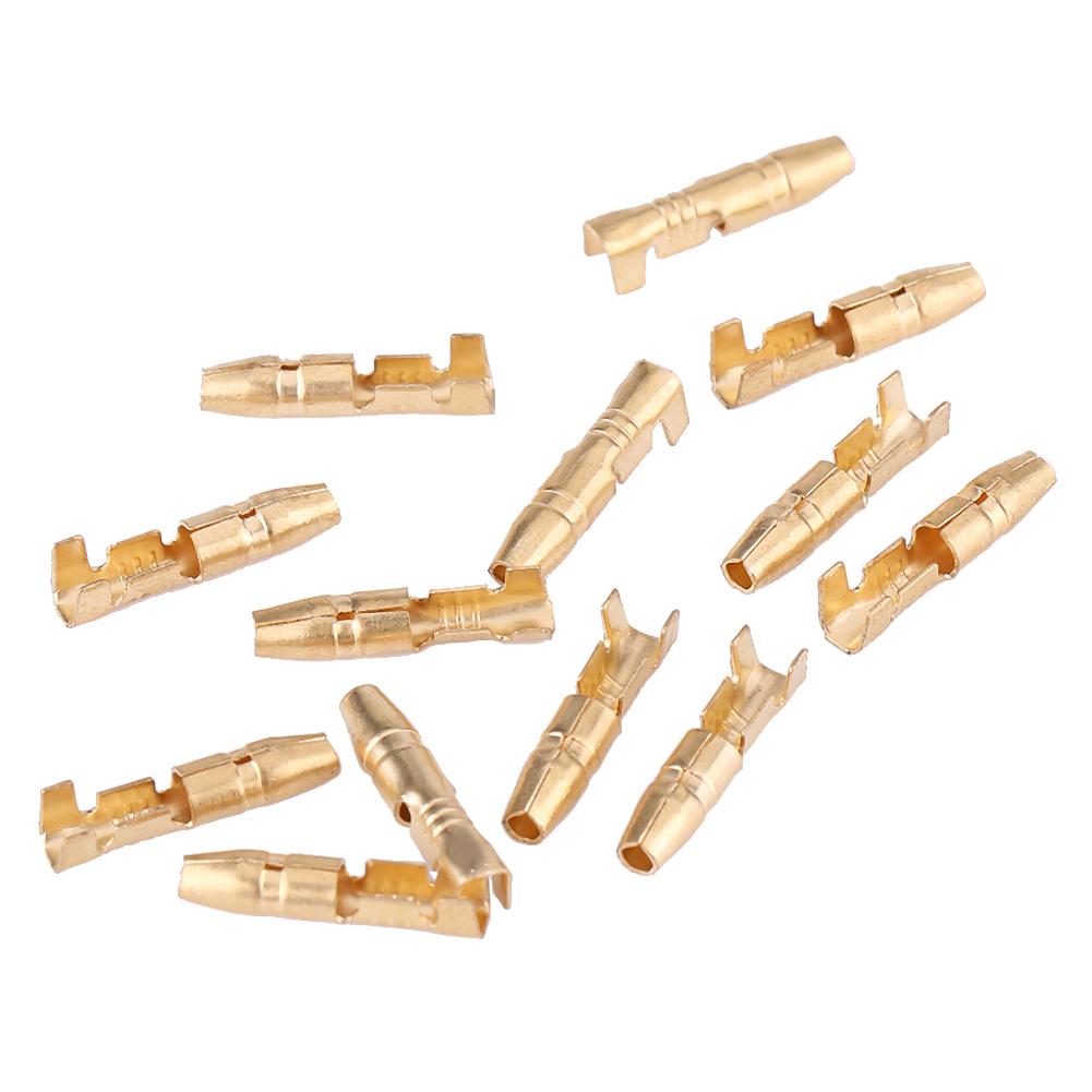 40pcs MF Brass Bullet 3.5mm Connector Terminal Male & Female GTC with Insulated Cover