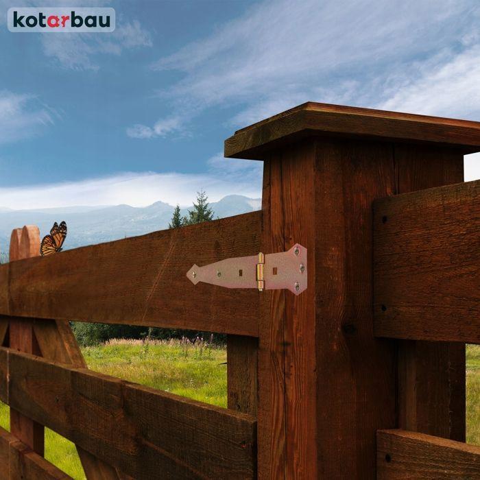 Charnières de porte - KOTARBAU - 200 mm - Acier inoxydable - Jaune - Résistantes aux intempéries