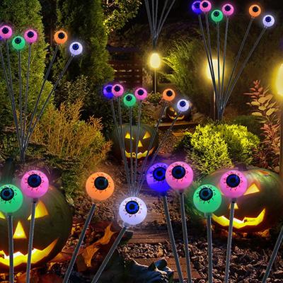 Halloween Decoration Energy Saving Outdoor Spooky Halloween Outdoor Decorations Solar-powered Ghost Eyeball Stake for Yard