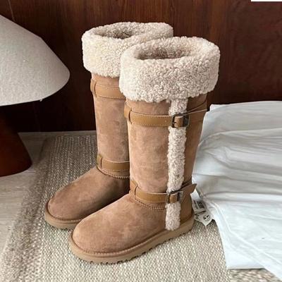 Warm Fur and Fur Integrated Snow Boots for Women In Winter 2024, New Thick and Warm Retro High Boots for Women