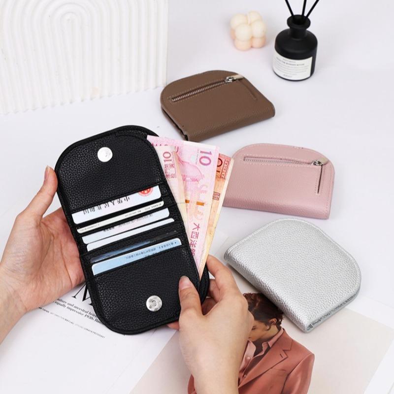 New Female Fashion Short Mini Wallets Good PU Leather Zipper Clutch Purse Multi-functional Small Wallet for Women Coin Card Bag