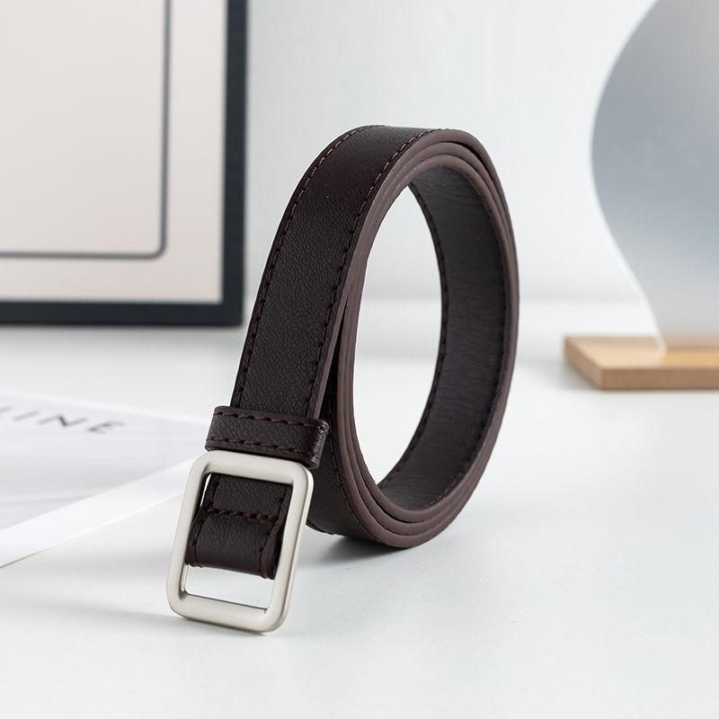 Retro Style Wide Pu Belt For Women Smooth Buckle Simple And Stylish Design