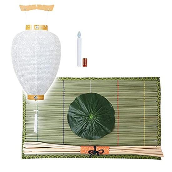 

Kyoto Butsudan Hayashi Bon Festival Lantern Set [First Bon Festival SetNew Bon Festival Set: White Monten A (Large) Cordless LED Candlelight] First