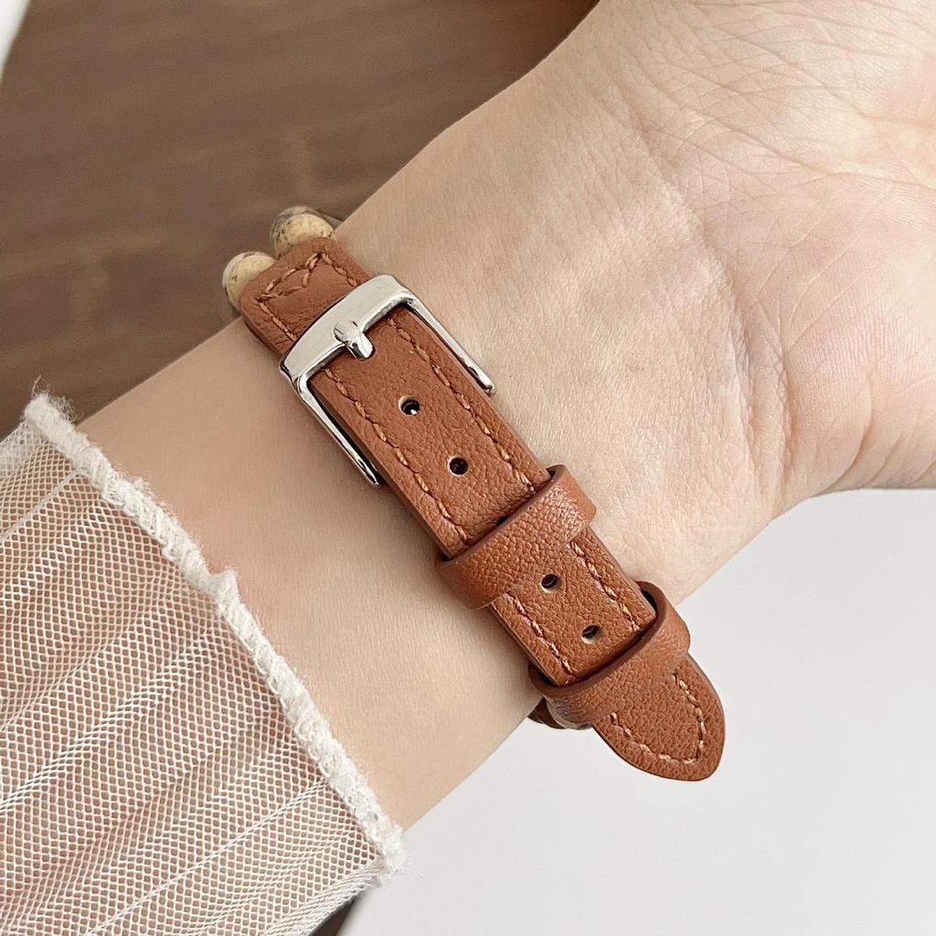 Crystal Beaded Leather Strap for Apple Watch (Series 2-10)