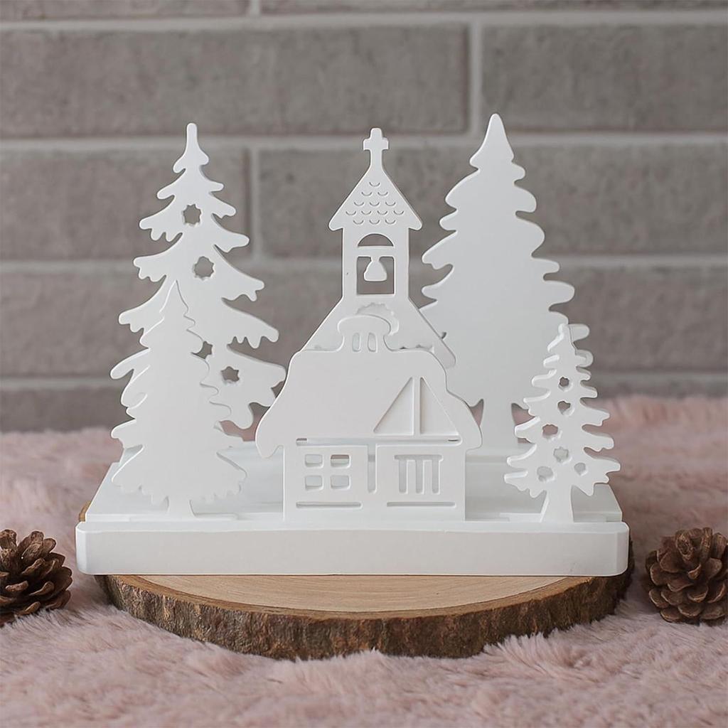 7pcs Christmas Silicone Molds Set Christmas Tree House Soap Mould Making Casting Plaster Epoxy Aromatherapy Resin Craft Ornament