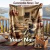Custom Text Flannel Throw Blanket, Lightweight Cozy Bed Sofa BlanketWallace & Gromit