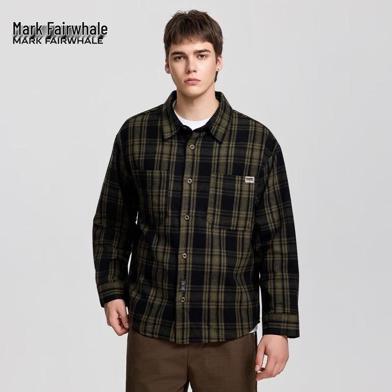 Mark Fairwhale Men's Japanese Retro Plaid Casual Shirt