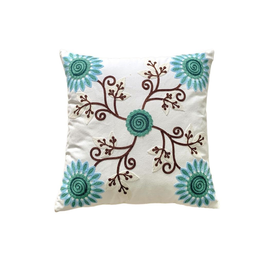 

45x45см Наволочка на подушку с подсолнухом Вышитая наволочка на диван Домашний декор Наволочка Взрослый синий