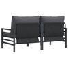 Garden Furniture with Cushions 2 Pieces Anthracite 80 X 80 X 71 Cm Steel