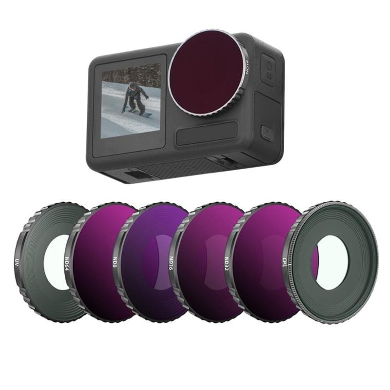 ND8 Filter Set Compatible for Action5pro/4 Camera Lens Filter ND8 ND16 ND32 CPLFilters for Enhances Photography