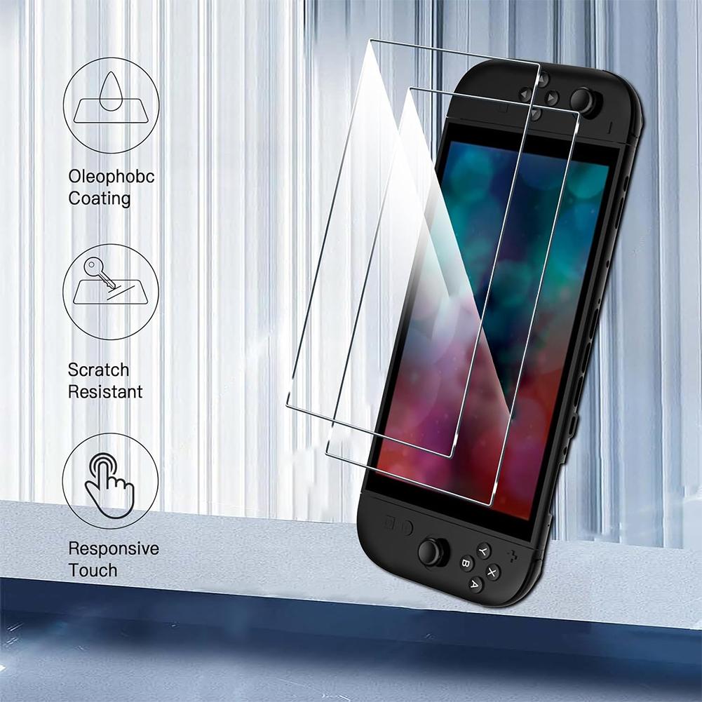 1/2PCS Tempered Glass Screen Protector Films for Nintendo for Switch 2 Game Console Anti-Scratch 9H Screen Tempered Film