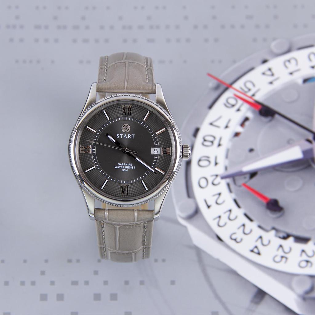 START-Fashionable Men's Watch Swiss Imported Movement Quartz Men's Watch Luminous Roman Dial Date Function