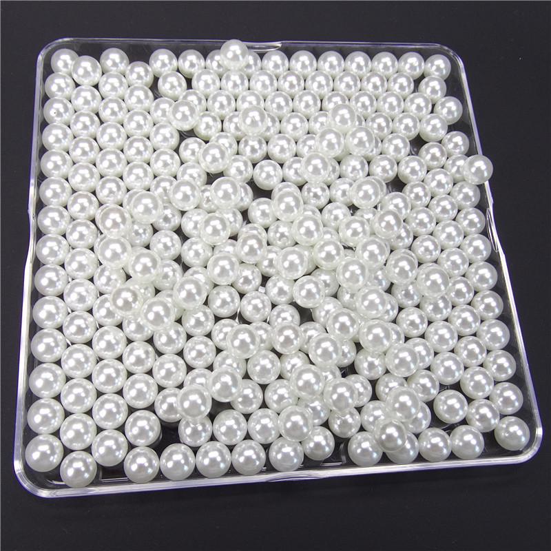 Round Pearl Beads (3-20mm) - No Hole, Loose for Jewelry Making DIY Necklace/Bracelet