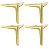 Set of 4 Metal Furniture Legs with Anti Slip Pads Metal Triangle Furniture Legs set for DIY Cabinet Sofa & Chair Support