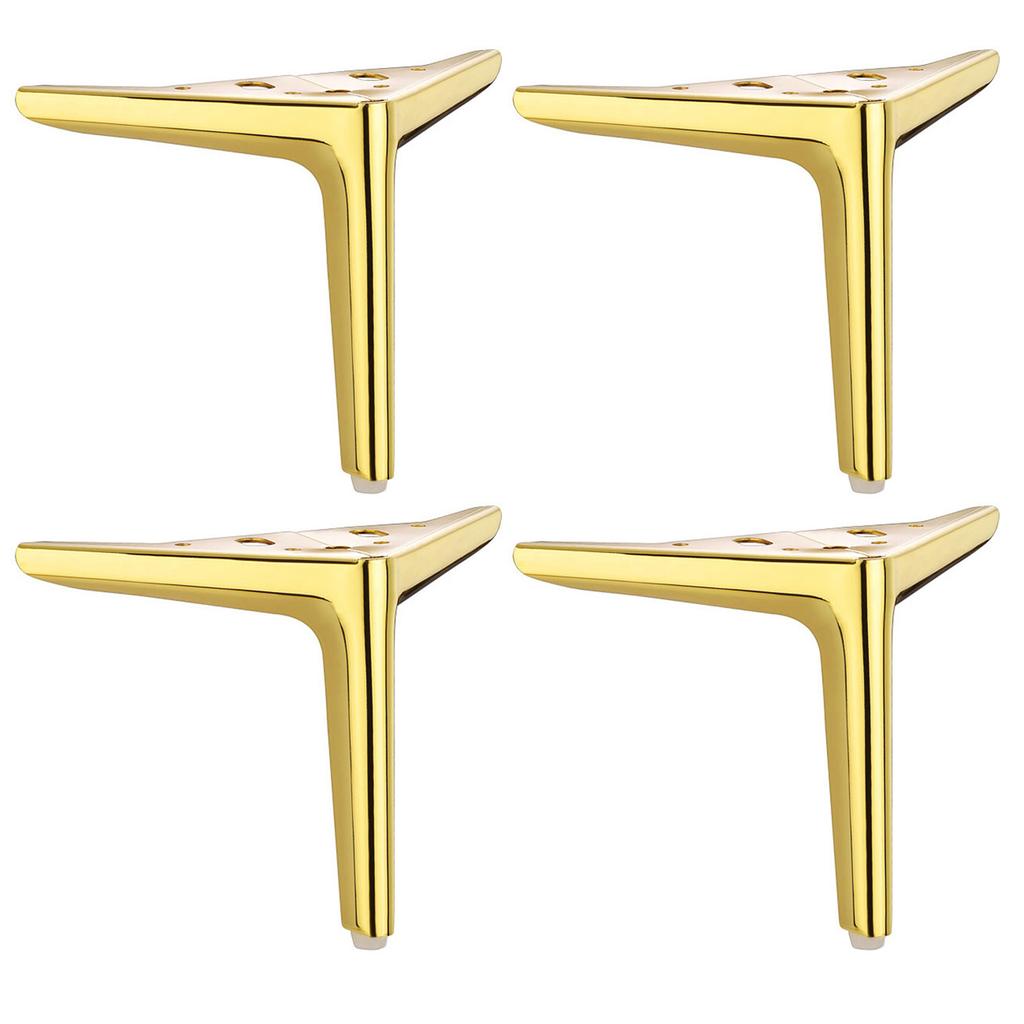Set of 4 Metal Furniture Legs with Anti Slip Pads Metal Triangle Furniture Legs set for DIY Cabinet Sofa & Chair Support