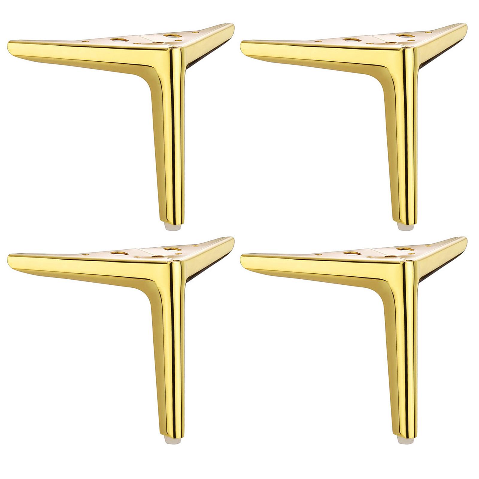 

Set of 4 Metal Furniture Legs with Anti Slip Pads Metal Triangle Furniture Legs set for DIY Cabinet Sofa & Chair Support C