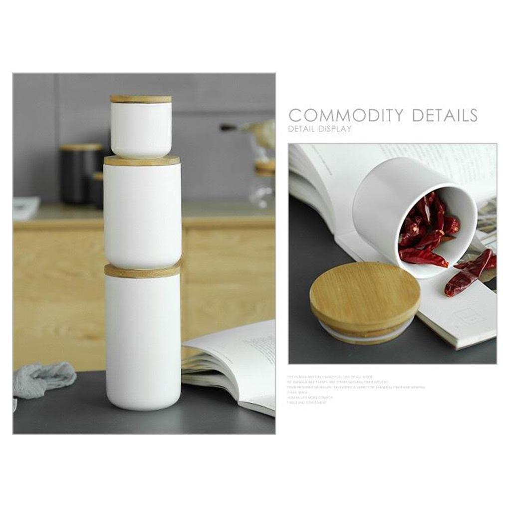 Ceramic Storage Jar Wide Application Multifunctional Non-skid Ceramic Seasoning Jars Durable