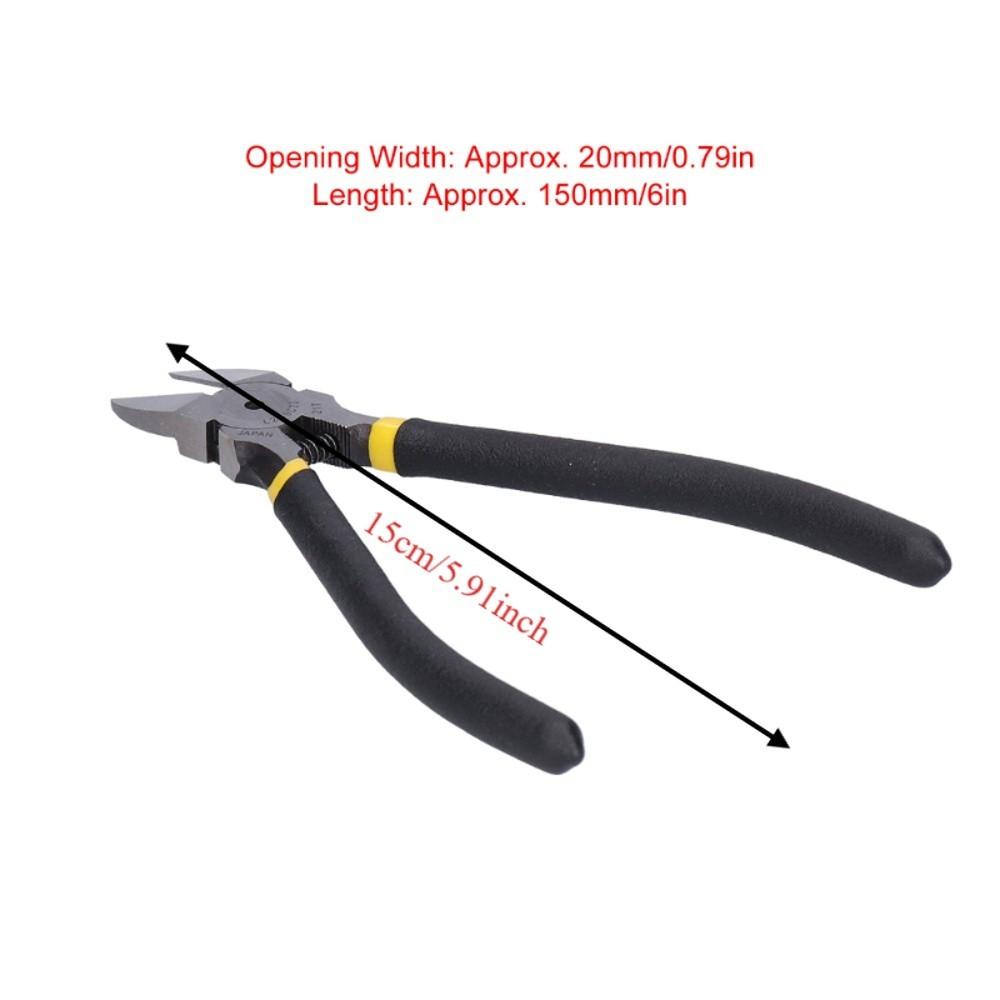 Practical High Carbon Steel Side Cutting Plier 6in Length Black Flush Cutting Pliers Wire Flush Cutters Industrial Manufacturing