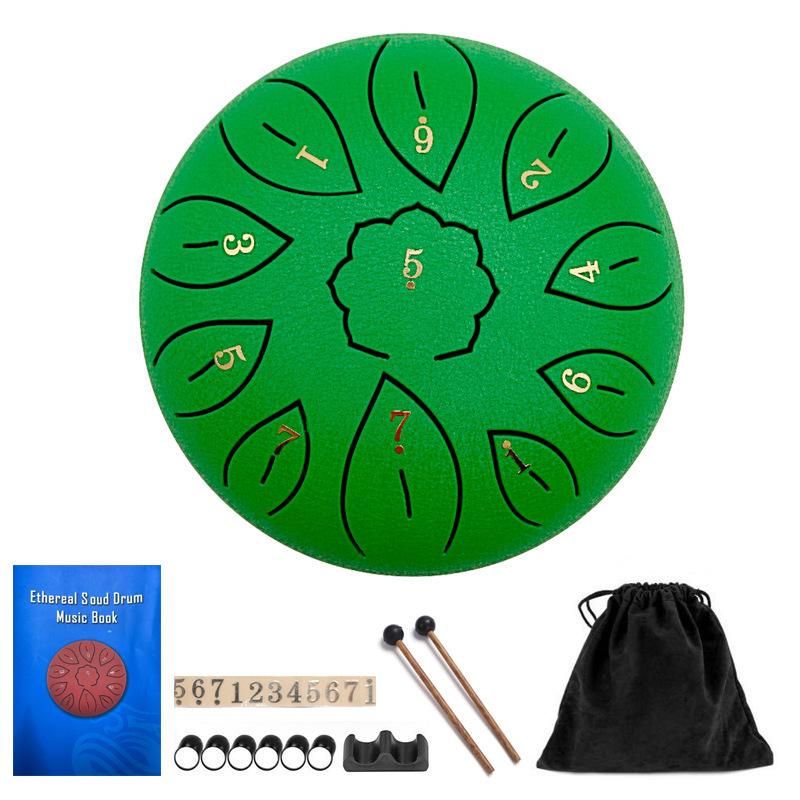 6-inch 11-tone Ethereal Steel Tongue Drum - Beginner to Professional Instrument for Kids & Adults