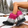 Y2K Style Women's Thick-Soled Mid-Calf Faux Fur Snow Boots - European & American Winter Fashion