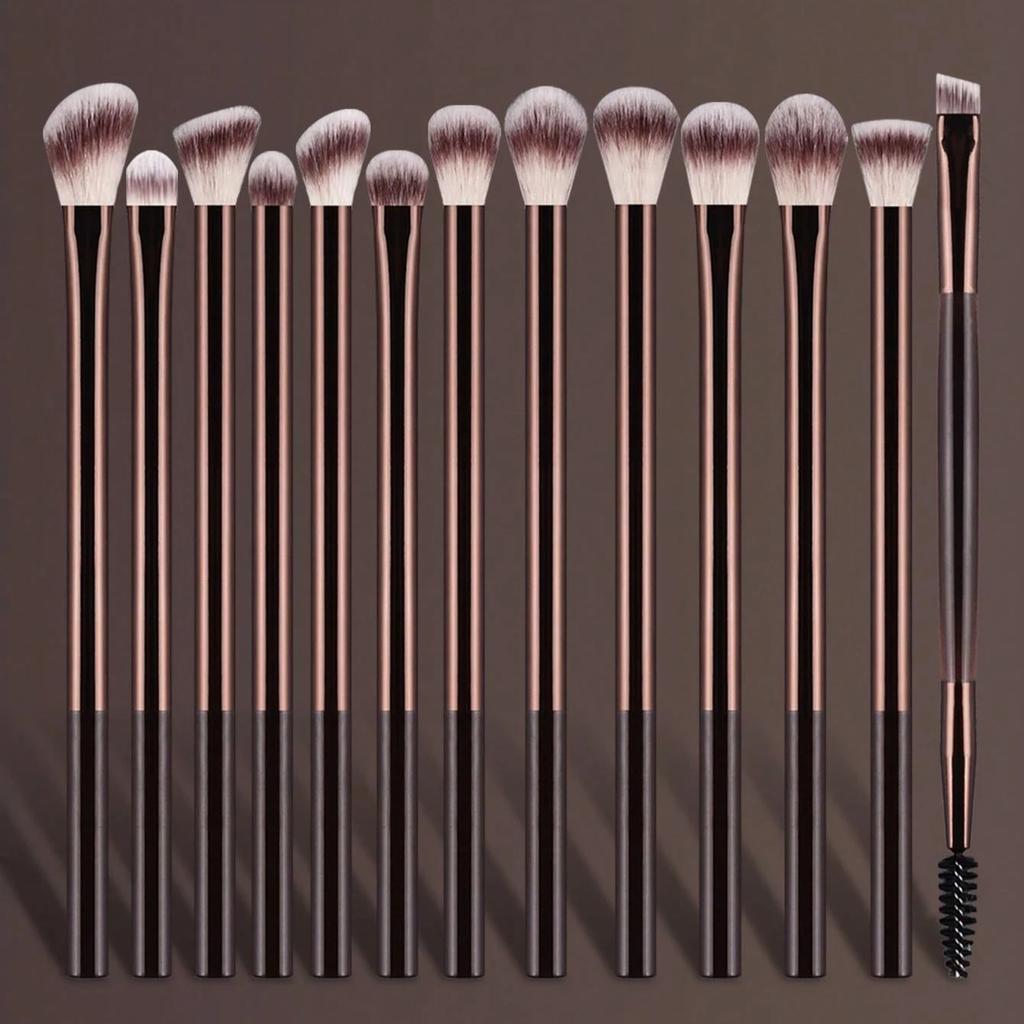 13pcs Professional Makeup Brush Set, Includes Soft Aluminum Tube Makeup Brushes: Foundation Brush, Contour Brush, Blush Brush