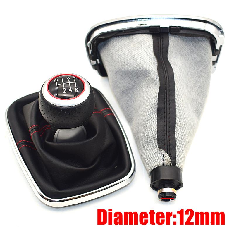 Für Volkswagen VW 1999-2004 Golf 4 IV MK4 GTI R32 Bora Jetta MT 12mm 5 / 6 Gang Auto Schaltknauf Hebel Schalthebel Manschette