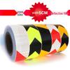 5cm Black Yellow Reflective Honeycomb Arrow Warning Tape Car Sticker