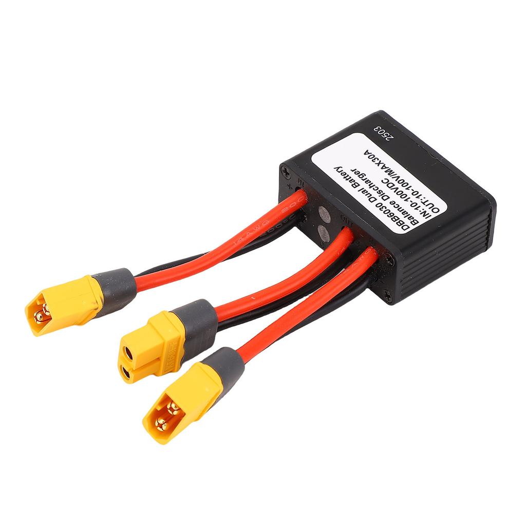 Electric Double Battery Discharge Converter 30A 1000W Dual Battery Pack Switch Balancer with Charging Port for Bike