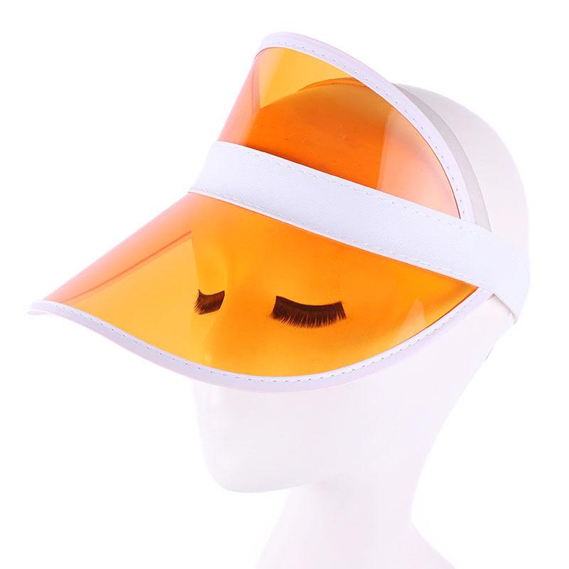 Men's and Women's Transparent Plastic Empty Top Hats, Outdoor Sun Hats, Travel Visors KDM-