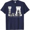 Los Angeles California LA Skyline Pride Black White Vintage TShirt Fashion Classic Tshirt Men Women Casual Summer Short Sleeve