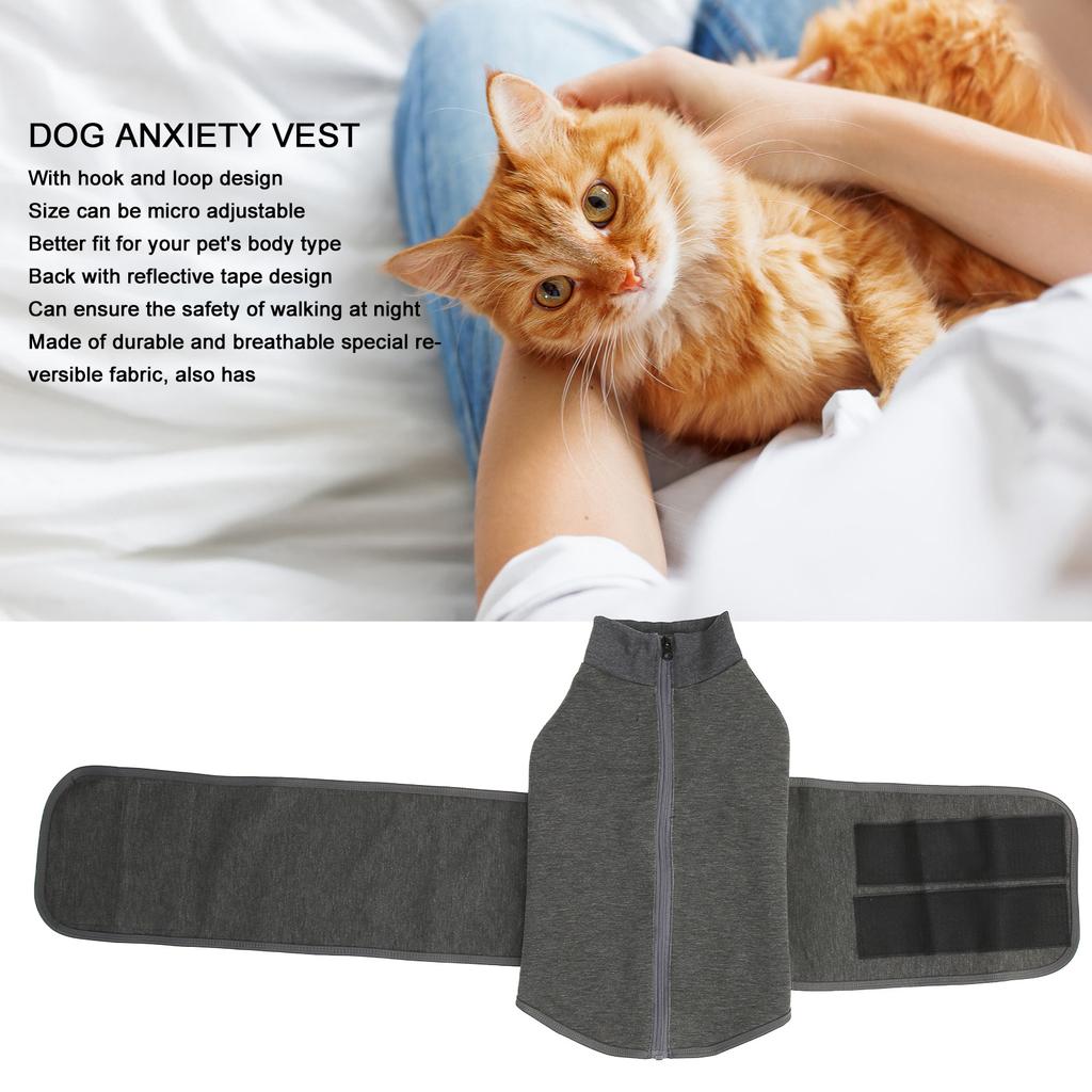 Dog Comfort Clothes Keep Calm and Reduce Anxiety Breathable Dog Anxiety Vest Jacket with Hook and Loop Dog Anxiety Calming Coat