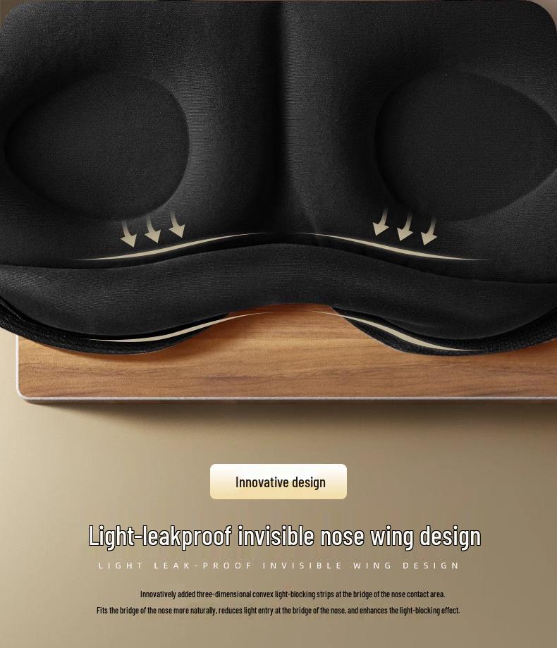 Nasal Wing Memory Foam Blackout Eye Mask for Sleep and Eye Fatigue Relief