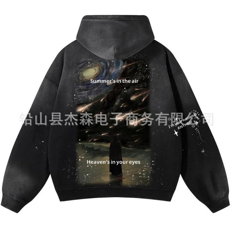 Unisex Streetwear Oversized Graphic Hoodie With 3D Print Thickened Cotton Blend Loose Fit Daily Wear